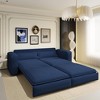 93'' Teddy 3-Seater Sofa with Pull-Out Function, Chaise Lounge, 3-in-1 Convertible Feature and 2 Lumbar Pillows - 4 of 4