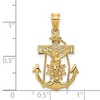 Black Bow Jewelry 14k Yellow Gold Polished Mariners Crucifix Cross Pendant - 4 of 4