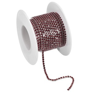 Unique Bargains DIY Bag Clothing Decoration Crystal Rhinestone Sew on Close Claw Chain Trim - 1 of 4