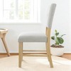 Mshliw Set of 4 Upholstered Dining Chairs with Tufted Back, Fabric Padded Seat, Solid Rubberwood Legs, Kitchen & Dining Room Side Chairs - 3 of 4