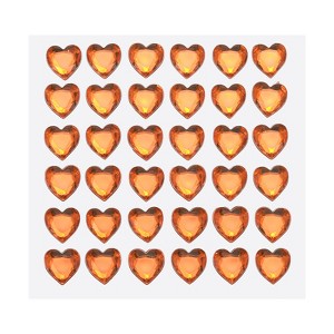 Unique Bargains Heart Shape Self Adhesive Valentine Makeup DIY Rhinestone Stickers 144 Pcs - 1 of 4