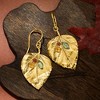 Ross-Simons 1.40 ct. t.w. Multi-Gemstone Leaf Drop Earrings in 18kt Yellow Gold Over Sterling - 4 of 4