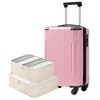 Whisen 3-Piece Luggage Set, 20” ABS Hardshell Carry-on Suitcase with TSA Lock, Spinner Wheels and 2 mesh packing cubes - 2 of 4