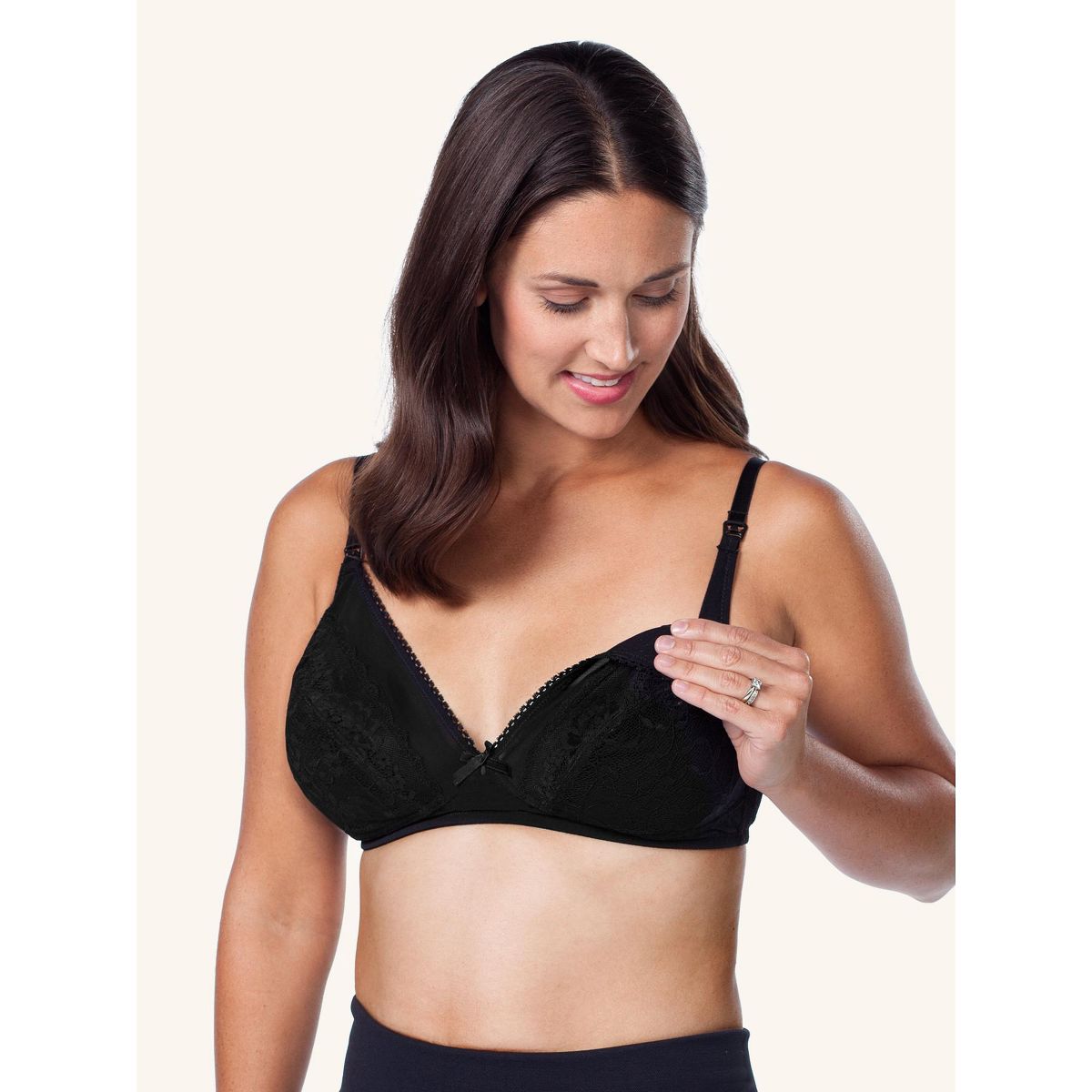 Leading Lady Women's The Monroe - Unpadded Wireless Lace Nursing Bra (4054) - thumbnail 2
