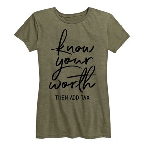 Women's - Instant Message - Know Your Worth Short Sleeve Graphic T-Shirt - 1 of 4