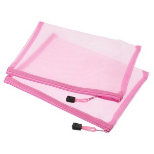 Unique Bargains Nylon Mesh Pencil File Makeup Storage Zipper Bags 6 Pcs - 1 of 4