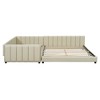 Whisen Queen Size & Twin XL Size Upholstered Platform Bed, PU Leather, Elegant Design - 3 of 4
