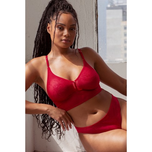 3XL Plus Size Red Lace Bralette 