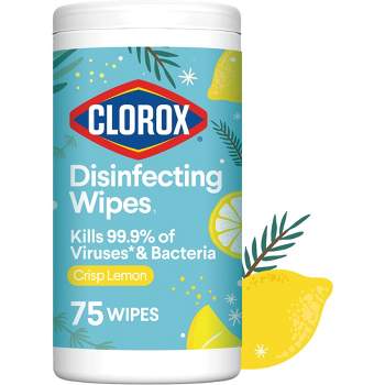 Clorox Compostable Cleaning Wipes, Lemon, 75-pk