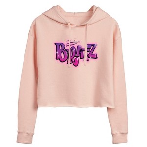 Women's - Bratz - Original Airbrushed Logo Cropped Graphic Hoodie - 1 of 3