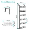 Racxily 6 Tier Over Door Pantry Organizer Hanging, 62.99¡®¡¯ Hooks Door Storage Rack, Carbon Steel Basket for Kitchen Bathroom, Black - 3 of 4
