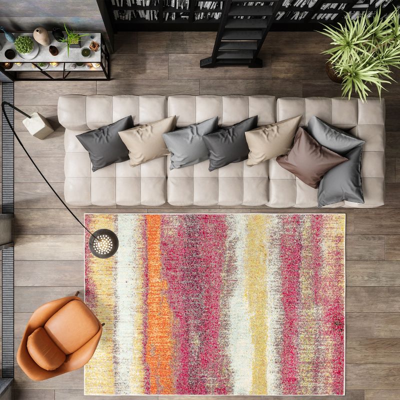 Contemporary POP Modern Abstract Vintage Area Rug - JONATHAN Y, 5 of 14