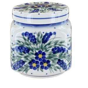Blue Rose Polish Pottery 31C WR Unikat Small Canister - 1 of 1