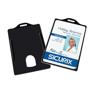 SICURIX Badge Dispensers, Vertical, Black, Pack of 25 - 1 of 4