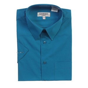 Gioberti Men's Short Sleeve Solid Dress Shirt - 1 of 4