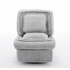 Grungis Modern Swivel Rocking Single Sofa with Adjustable Backrest & Footrest, Manual Glider Rocking Armless Chair for Living Room - 3 of 4