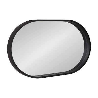 Travis Capsule Black Wood Framed Full-Length Vanity Mirror 12x24
