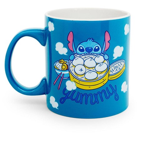 Disney’s Lilo & Stitch Coffee Mug OHANA MEANS FAMILY Ceramic Mug W/ Topper  Lid