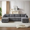 NicBex Modular Sectional Sofa Corduroy Fabric Upholstered U-Shaped Sectional Sofa with Storage Ottoman for Living Room,Apartment - 2 of 4