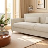 Mocamel Deep Seat Tufted Sofa - 86" Beige Fabric 3-Seater Couch with Metal Legs, for Living Room or Apartment - 4 of 4