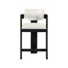 Meridian Furniture,Sacha Cream Velvet Stool - 3 of 4