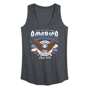 Women's - Instant Message - America Rock Tee Graphic Racerback Tank - 1 of 4