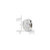 Black Bow Jewelry Sterling Silver with White Crystals April Birthstone Bead Charm - 2 of 3