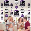 Big Dot of Happiness Purple Graduation Party DIY Dangler Backdrop - Hanging Vertical Decorations - 30 Pieces - 3 of 4