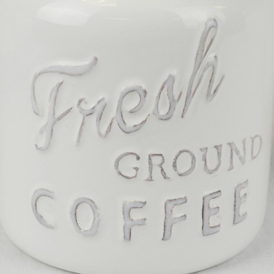 Red and White Ceramic Kitchen Canister Set with Airtight Lids
