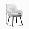 NicBex Polyester Accent Chair,Upholstered Living Room Chairs with Pleated Backrest and Wood Legs,Cozy Armchair,Accent Chairs for Living Room - 3 of 4
