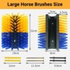 Scratching Brush 2 Pack, Nylon Horse Brushes for Grooming, Cow Massage Cleaning Relieve Itching on the Back Blue - 3 of 4