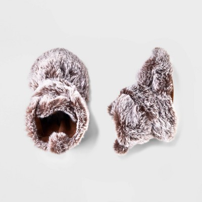 Image of Baby Bootie Slippers - Cat & Jack™ 3-6M Brown