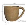 Classic Home and Garden Indoor/Outdoor Cement Coffee Mug Planter, Rust, 7" - 3 of 3