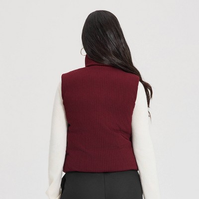 Женские жилеты A New Day Women's Blend Padded Cable Knit Vest - A New Day™ Burgundy XS — фото 2