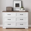 Whizmax Dresser for Bedroom with Drawers, Wood Drawer Dresser Chest of Drawers for Closet, Living Room, Hallway, Nursery, Kids Bedroom, White - 2 of 4