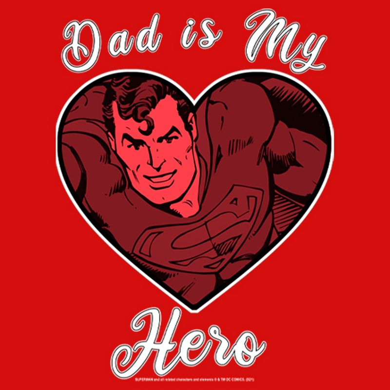 Girl's Superman Valentine's Day Dad is My Hero T-Shirt, 2 of 6