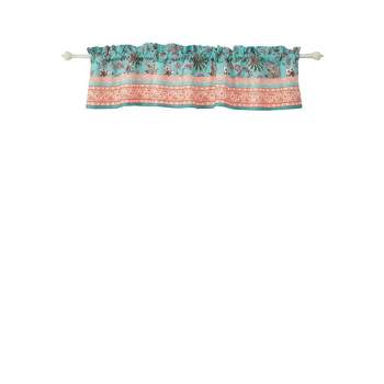 Audrey Window Valance Turquoise 84in x 16in + 2in by Barefoot Bungalow