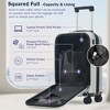 Coolife Front Opening Luggage Set 3 Piece, Hardside Carry on Suitcase with USB Port, Expandable Luggage with Handle Bag Spinner Wheels TSA Lock - 3 of 4