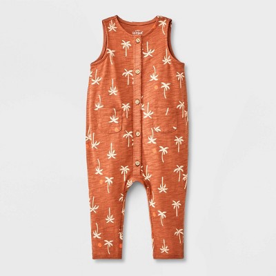 Image of Baby Boys' Romper - Cat & Jack™ Brown 3-6M