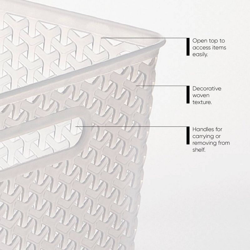 Y-Weave Medium Decorative Storage Basket Translucent - Brightroom&#8482;, 5 of 7