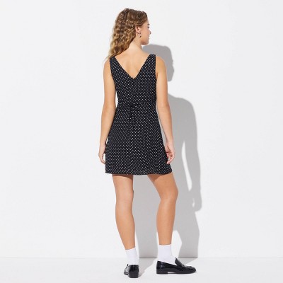 Женские платья Wild Fable Women's Tie Back Mini Dress - Wild Fable™ Black Polka Dots L — фото 2