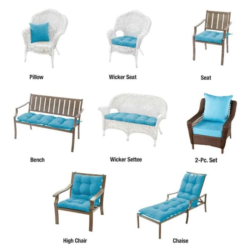 The Lakeside Collection Printed Outdoor Cushion Collection - Mosaic Wicker Settee, 3 of 4