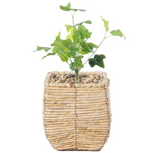 Vintiquewise Woven Square Flower Pot Planter with Leak-Proof Plastic Lining - 1 of 4