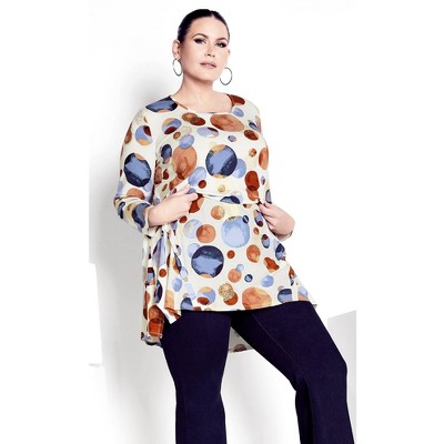Avenue Women's Plus Size Leisure Button Tunic