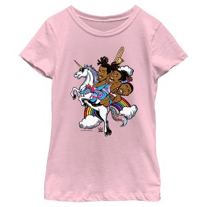Girl's WWE New Day Unicorn Animated T-Shirt - 1 of 4