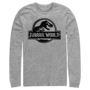 Men's Jurassic World Spray Paint Print Logo Long Sleeve Shirt - 1 of 3