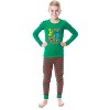 Sesame Street Child Boys' Christmas Happy Holidays Sleep Pajama Set Green - 2 of 4