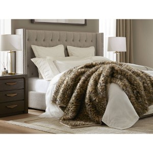 Harbor House Wild Animal Faux Fur Oversized Throw Blanket, Ultra Plush Velvet Back Reversible Smooth and Warm Blanket - 1 of 4