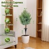 COZONY 30" Artificial Cypress Topiary Ball Trees with Ground Spike, Set of 2 UV Resistant Fake Evergreen Plants for Indoor Outdoor Decor - 2 of 4