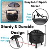 BIRDROCK HOME 30" Round Patio Fire Pit with Cover - Stars & Moon Pattern - 3 of 4